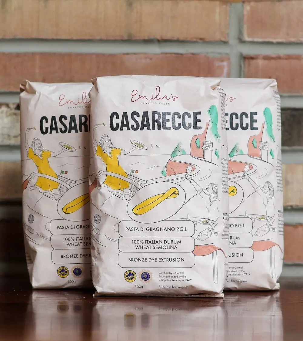 3 pack Casarecce P.G.I. pasta gragnano