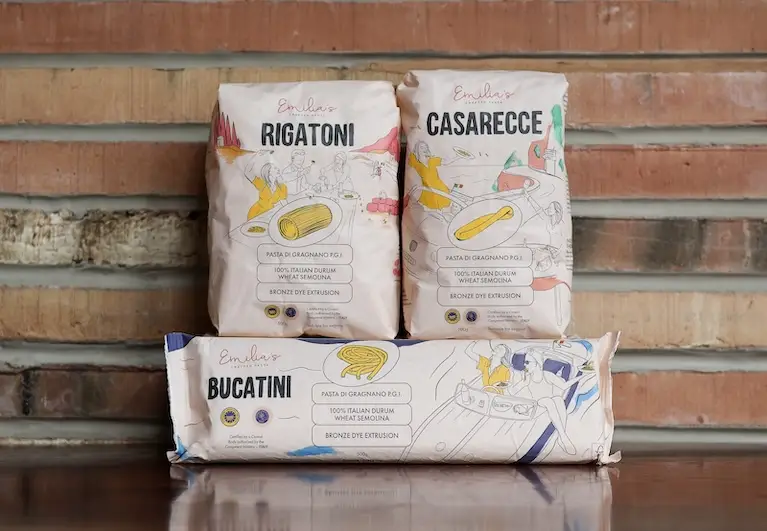 3 pack - casarecce rigatoni bucatini P.G.I pasta gragnano (rectangle) mobile